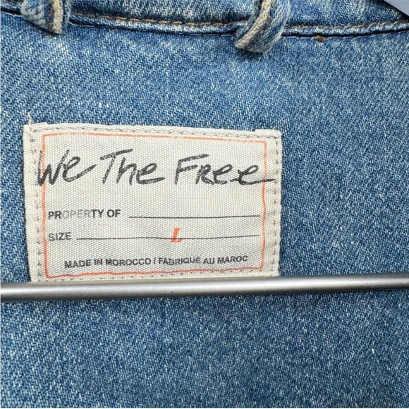 We The Free Opal Swing Denim Jacket Overdyed Size Large - Picture 4 of 5